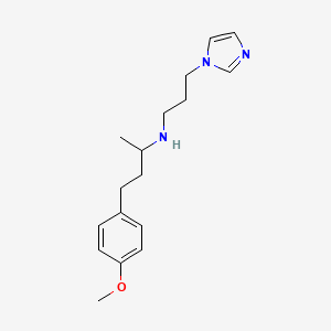 molecular formula C17H25N3O B3852756 N-[3-(1H-imidazol-1-yl)propyl]-4-(4-methoxyphenyl)-2-butanamine 