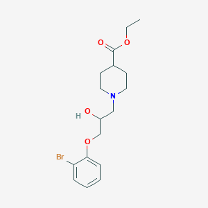 molecular formula C17H24BrNO4 B385276 Ethyl 1-[3-(2-bromophenoxy)-2-hydroxypropyl]piperidine-4-carboxylate 