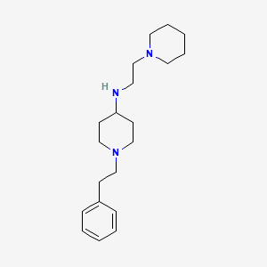 molecular formula C20H33N3 B3852769 1-(2-phenylethyl)-N-[2-(1-piperidinyl)ethyl]-4-piperidinamine 