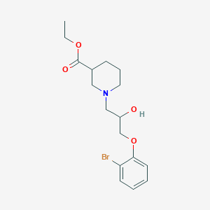 molecular formula C17H24BrNO4 B385278 Ethyl 1-[3-(2-bromophenoxy)-2-hydroxypropyl]piperidine-3-carboxylate 