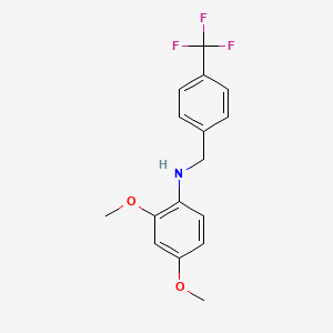 molecular formula C16H16F3NO2 B3852796 (2,4-dimethoxyphenyl)[4-(trifluoromethyl)benzyl]amine 