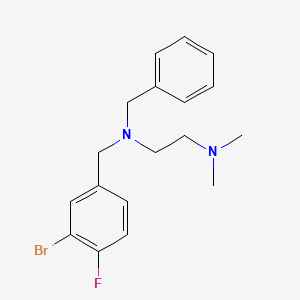 molecular formula C18H22BrFN2 B3852813 N-benzyl-N-(3-bromo-4-fluorobenzyl)-N',N'-dimethyl-1,2-ethanediamine 