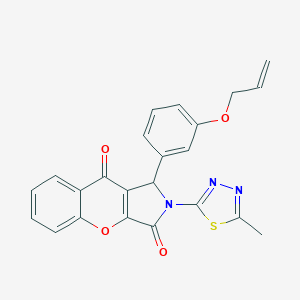 molecular formula C23H17N3O4S B385282 2-(5-methyl-1,3,4-thiadiazol-2-yl)-1-(3-prop-2-enoxyphenyl)-1H-chromeno[2,3-c]pyrrole-3,9-dione CAS No. 620589-09-5