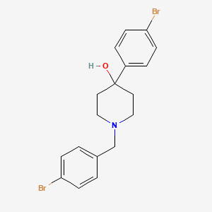 molecular formula C18H19Br2NO B3852825 1-(4-bromobenzyl)-4-(4-bromophenyl)-4-piperidinol 