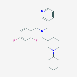 molecular formula C25H33F2N3 B3852829 1-(1-cyclohexyl-3-piperidinyl)-N-(2,4-difluorobenzyl)-N-(3-pyridinylmethyl)methanamine 