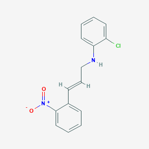 molecular formula C15H13ClN2O2 B3852831 (2-chlorophenyl)[3-(2-nitrophenyl)-2-propen-1-yl]amine 