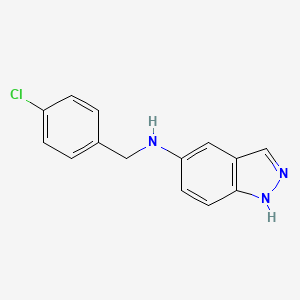 molecular formula C14H12ClN3 B3852839 N-(4-chlorobenzyl)-1H-indazol-5-amine 