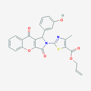 molecular formula C25H18N2O6S B385284 prop-2-enyl 2-[1-(3-hydroxyphenyl)-3,9-dioxo-1H-chromeno[2,3-c]pyrrol-2-yl]-4-methyl-1,3-thiazole-5-carboxylate CAS No. 620588-36-5
