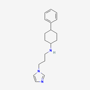 molecular formula C18H25N3 B3852859 N-[3-(1H-imidazol-1-yl)propyl]-4-phenylcyclohexanamine 