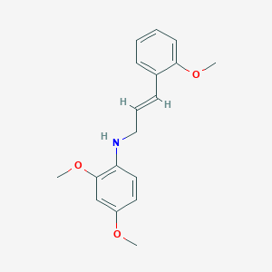 molecular formula C18H21NO3 B3852867 (2,4-dimethoxyphenyl)[3-(2-methoxyphenyl)-2-propen-1-yl]amine 