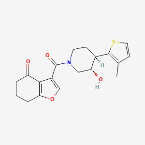 molecular formula C19H21NO4S B3852876 3-{[(3S*,4R*)-3-hydroxy-4-(3-methyl-2-thienyl)piperidin-1-yl]carbonyl}-6,7-dihydro-1-benzofuran-4(5H)-one 