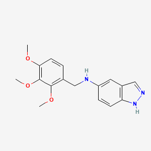 molecular formula C17H19N3O3 B3852879 N-(2,3,4-trimethoxybenzyl)-1H-indazol-5-amine 