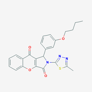 1-(3-Butoxyphenyl)-2-(5-methyl-1,3,4-thiadiazol-2-yl)-1,2-dihydrochromeno[2,3-c]pyrrole-3,9-dione