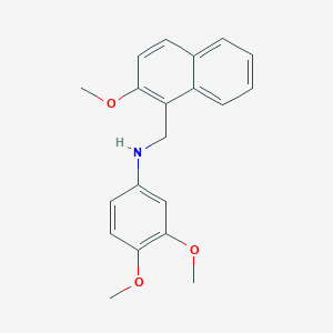 molecular formula C20H21NO3 B3852888 (3,4-dimethoxyphenyl)[(2-methoxy-1-naphthyl)methyl]amine 