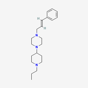 molecular formula C21H33N3 B3852899 1-(3-phenyl-2-propen-1-yl)-4-(1-propyl-4-piperidinyl)piperazine 