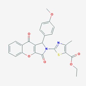 ethyl 2-[1-(4-methoxyphenyl)-3,9-dioxo-1H-chromeno[2,3-c]pyrrol-2-yl]-4-methyl-1,3-thiazole-5-carboxylate