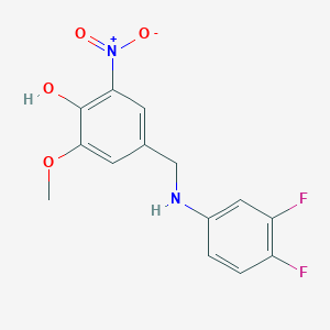 4-{[(3,4-difluorophenyl)amino]methyl}-2-methoxy-6-nitrophenol