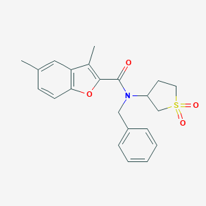 N-benzyl-N-(1,1-dioxidotetrahydro-3-thienyl)-3,5-dimethyl-1-benzofuran-2-carboxamide