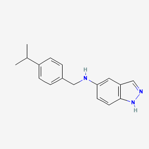 molecular formula C17H19N3 B3852937 N-(4-isopropylbenzyl)-1H-indazol-5-amine 