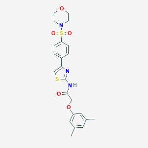 molecular formula C23H25N3O5S2 B385294 2-(3,5-dimethylphenoxy)-N-{4-[4-(4-morpholinylsulfonyl)phenyl]-1,3-thiazol-2-yl}acetamide CAS No. 620572-68-1