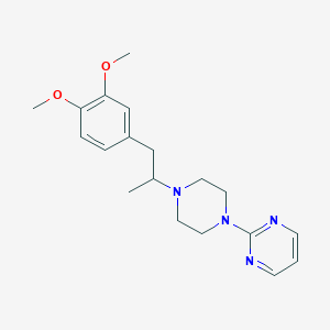 molecular formula C19H26N4O2 B3852948 2-{4-[2-(3,4-dimethoxyphenyl)-1-methylethyl]-1-piperazinyl}pyrimidine 