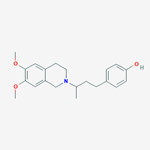 molecular formula C21H27NO3 B3852955 4-[3-(6,7-dimethoxy-3,4-dihydro-2(1H)-isoquinolinyl)butyl]phenol 