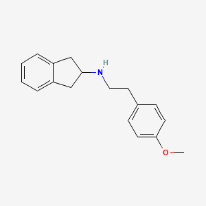 molecular formula C18H21NO B3852966 2,3-dihydro-1H-inden-2-yl[2-(4-methoxyphenyl)ethyl]amine 