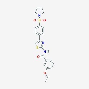 3-ethoxy-N-{4-[4-(1-pyrrolidinylsulfonyl)phenyl]-1,3-thiazol-2-yl}benzamide