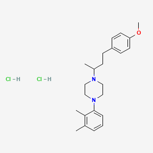 molecular formula C23H34Cl2N2O B3852972 1-(2,3-dimethylphenyl)-4-[3-(4-methoxyphenyl)-1-methylpropyl]piperazine dihydrochloride 
