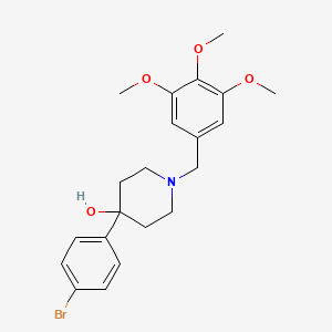 molecular formula C21H26BrNO4 B3852979 4-(4-bromophenyl)-1-(3,4,5-trimethoxybenzyl)-4-piperidinol 