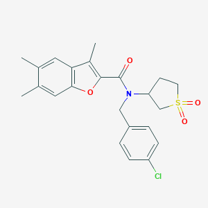 N-(4-chlorobenzyl)-N-(1,1-dioxidotetrahydro-3-thienyl)-3,5,6-trimethyl-1-benzofuran-2-carboxamide