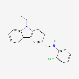 molecular formula C21H19ClN2 B3852982 (2-chlorophenyl)[(9-ethyl-9H-carbazol-3-yl)methyl]amine 