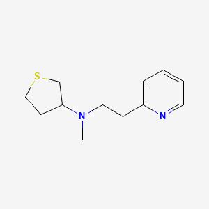 molecular formula C12H18N2S B3852985 N-methyl-N-[2-(2-pyridinyl)ethyl]tetrahydro-3-thiophenamine 