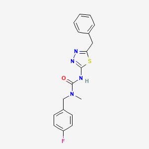 molecular formula C18H17FN4OS B3852996 N'-(5-benzyl-1,3,4-thiadiazol-2-yl)-N-(4-fluorobenzyl)-N-methylurea 
