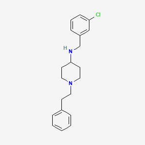 molecular formula C20H25ClN2 B3853000 N-(3-chlorobenzyl)-1-(2-phenylethyl)-4-piperidinamine 