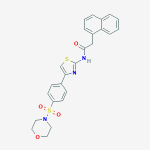 molecular formula C25H23N3O4S2 B385301 N-{4-[4-(4-morpholinylsulfonyl)phenyl]-1,3-thiazol-2-yl}-2-(1-naphthyl)acetamide 