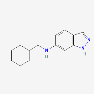 molecular formula C14H19N3 B3853011 N-(cyclohexylmethyl)-1H-indazol-6-amine 