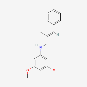 molecular formula C18H21NO2 B3853019 (3,5-dimethoxyphenyl)(2-methyl-3-phenyl-2-propen-1-yl)amine 