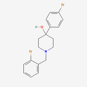 molecular formula C18H19Br2NO B3853042 1-(2-bromobenzyl)-4-(4-bromophenyl)-4-piperidinol 