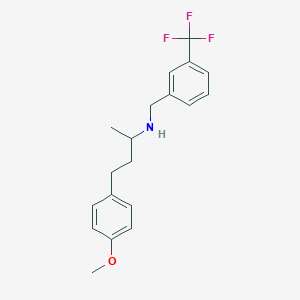 molecular formula C19H22F3NO B3853050 4-(4-methoxyphenyl)-N-[3-(trifluoromethyl)benzyl]-2-butanamine 