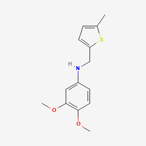 molecular formula C14H17NO2S B3853057 (3,4-dimethoxyphenyl)[(5-methyl-2-thienyl)methyl]amine 