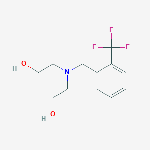molecular formula C12H16F3NO2 B3853063 2,2'-{[2-(trifluoromethyl)benzyl]imino}diethanol 