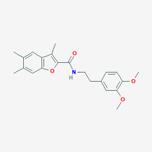 N-[2-(3,4-dimethoxyphenyl)ethyl]-3,5,6-trimethyl-1-benzofuran-2-carboxamide