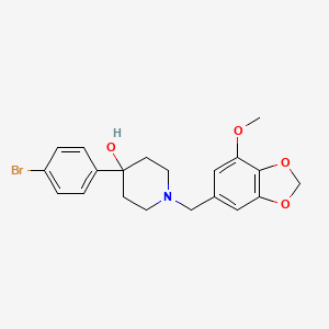 molecular formula C20H22BrNO4 B3853078 4-(4-bromophenyl)-1-[(7-methoxy-1,3-benzodioxol-5-yl)methyl]-4-piperidinol 