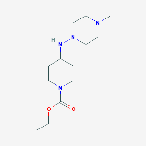 molecular formula C13H26N4O2 B3853086 ethyl 4-[(4-methyl-1-piperazinyl)amino]-1-piperidinecarboxylate 