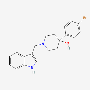 molecular formula C20H21BrN2O B3853092 4-(4-bromophenyl)-1-(1H-indol-3-ylmethyl)-4-piperidinol 