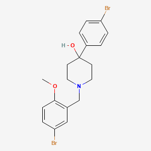 molecular formula C19H21Br2NO2 B3853096 1-(5-bromo-2-methoxybenzyl)-4-(4-bromophenyl)-4-piperidinol 