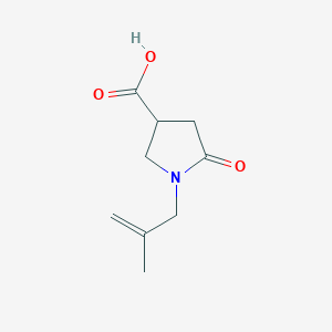 molecular formula C9H13NO3 B3853097 1-(2-methylprop-2-en-1-yl)-5-oxopyrrolidine-3-carboxylic acid 