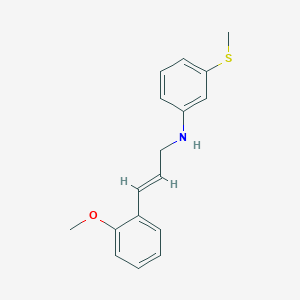 molecular formula C17H19NOS B3853103 N-[3-(2-methoxyphenyl)-2-propen-1-yl]-3-(methylthio)aniline 