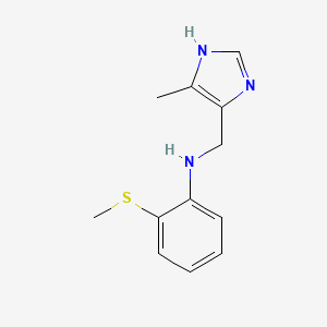 molecular formula C12H15N3S B3853106 N-[(4-methyl-1H-imidazol-5-yl)methyl]-2-(methylthio)aniline 